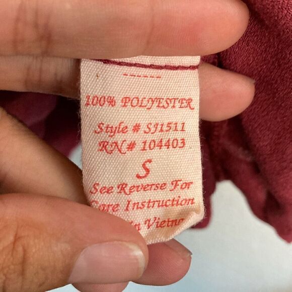 Boho Style Tank Top Knit Red size Small - Picture 4 of 4